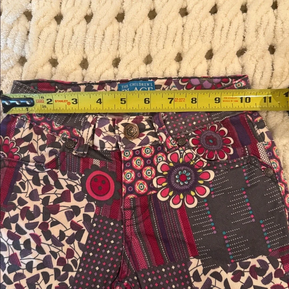 The Children’s Place sz 7 purple/pink/gray Adjustable Patchwork Pants